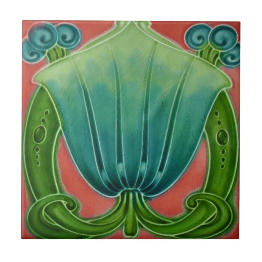 Kunst Nouveau Vintage Fliese (Vorderseite)