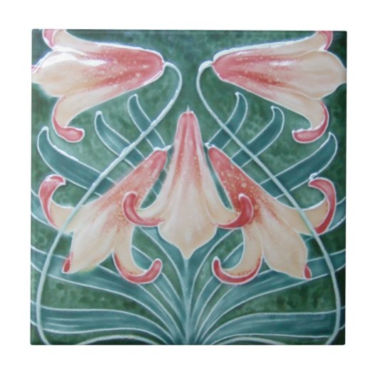 Kunst Nouveau Vintage Fliese (Vorderseite)