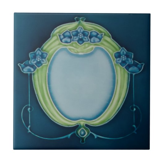 Kunst Nouveau Vintage Fliese (Vorderseite)