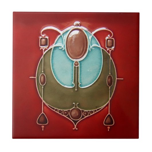 Kunst Nouveau Vintage Fliese (Vorderseite)