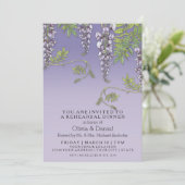Kunst Nouveau Vintager Wisteria-BlumenProbe Einladung (Stehend Vorderseite)