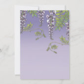 Kunst Nouveau Vintager Wisteria-BlumenProbe Einladung (Rückseite)