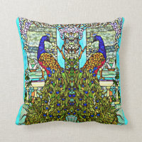 Kunst Nouveau VintageTiffany Buntglas-Pfau
