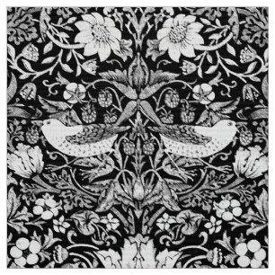 Kunst Nouveau Vogel u. Blumen-Tapisserie, Stoff