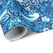 Kunst Nouveau Vogel und Blumen-Tapisserie, Geschenkpapier (Rolleneckpunkt)