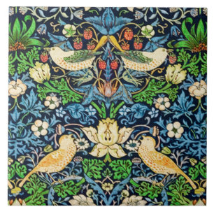 Kunst Nouveau Vogel-und Blumen-Tapisserie-Muster Fliese