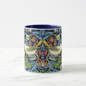 Kunst Nouveau Vogel-und Blumen-Tapisserie-Muster Tasse (Zentrum)