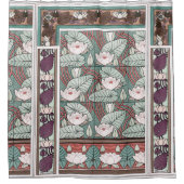 Kunst Nouveau Wasserlilie Lilypad Duschvorhang (Vorderseite)