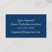 Kunst Nouveau Wassermann-Visitenkarte Visitenkarte (Rückseite)