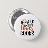 Kunst nur ein Mädchen lesen, das Lieben bucht Button (Vorne & Hinten)