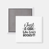 Kunst nur ein Mädchen lesen, das Lieben bucht Magnet (Vorderseite/Rückseite)