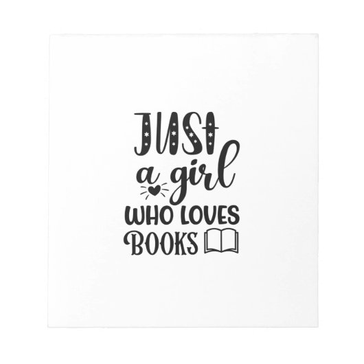 Kunst nur ein Mädchen lesen, das Lieben bucht Notizblock (Vorderseite)