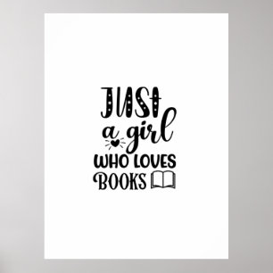 Kunst nur ein Mädchen lesen, das Lieben bucht Poster
