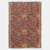 Kunst Oaxacas Mexiko mexikanische Stammes- Boho Decke (Vorderseite Vertikal)