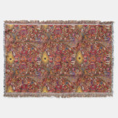 Kunst Oaxacas Mexiko mexikanische Stammes- Boho Decke (Vorderseite)