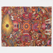 Kunst Oaxacas Mexiko mexikanische Stammes- Boho Fleecedecke (Vorderseite (Horizontal))