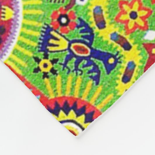 Kunst Oaxacas Mexiko mexikanische Stammes- Boho Fleecedecke (Ecke)