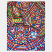 Kunst Oaxacas Mexiko mexikanische Stammes- Boho Fleecedecke (Vorderseite)
