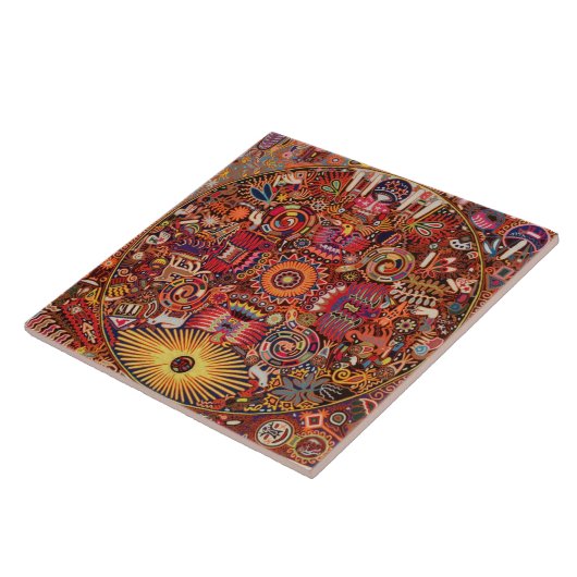 Kunst Oaxacas Mexiko mexikanische Stammes- Boho Fliese (Seite)