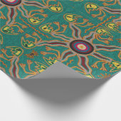 Kunst Oaxacas Mexiko mexikanische Stammes- Boho Geschenkpapier (Ecke)