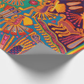Kunst Oaxacas Mexiko mexikanische Stammes- Boho Geschenkpapier (Ecke)