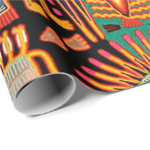 Kunst Oaxacas Mexiko mexikanische Stammes- Boho Geschenkpapier (Rolleneckpunkt)