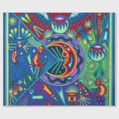 Kunst Oaxacas Mexiko mexikanische Stammes- Boho Geschenkpapier (Flach)