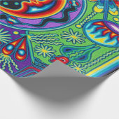 Kunst Oaxacas Mexiko mexikanische Stammes- Boho Geschenkpapier (Ecke)