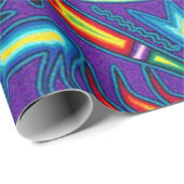 Kunst Oaxacas Mexiko mexikanische Stammes- Boho Geschenkpapier (Rolleneckpunkt)