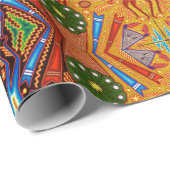 Kunst Oaxacas Mexiko mexikanische Stammes- Boho Geschenkpapier (Rolleneckpunkt)