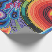Kunst Oaxacas Mexiko mexikanische Stammes- Boho Geschenkpapier (Ecke)