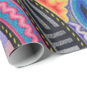 Kunst Oaxacas Mexiko mexikanische Stammes- Boho Geschenkpapier (Rolleneckpunkt)