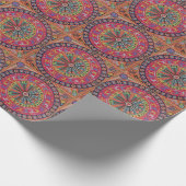 Kunst Oaxacas Mexiko mexikanische Stammes- Boho Geschenkpapier (Ecke)