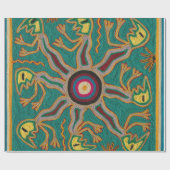 Kunst Oaxacas Mexiko mexikanische Stammes- Boho Geschenkpapier (Flach)