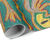 Kunst Oaxacas Mexiko mexikanische Stammes- Boho Geschenkpapier (Rolleneckpunkt)