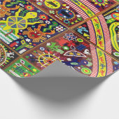 Kunst Oaxacas Mexiko mexikanische Stammes- Boho Geschenkpapier (Ecke)