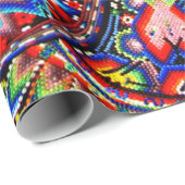 Kunst Oaxacas Mexiko mexikanische Stammes- Boho Geschenkpapier (Rolleneckpunkt)