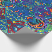 Kunst Oaxacas Mexiko mexikanische Stammes- Boho Geschenkpapier (Ecke)