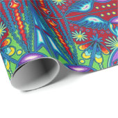 Kunst Oaxacas Mexiko mexikanische Stammes- Boho Geschenkpapier (Rolleneckpunkt)