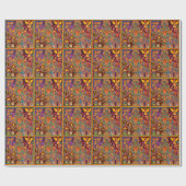 Kunst Oaxacas Mexiko mexikanische Stammes- Boho Geschenkpapier (Flach)