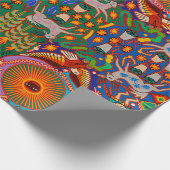 Kunst Oaxacas Mexiko mexikanische Stammes- Boho Geschenkpapier (Ecke)