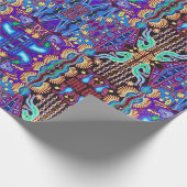 Kunst Oaxacas Mexiko mexikanische Stammes- Boho Geschenkpapier (Ecke)