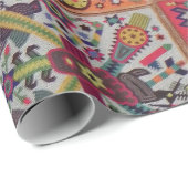 Kunst Oaxacas Mexiko mexikanische Stammes- Boho Geschenkpapier (Rolleneckpunkt)