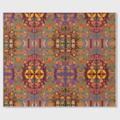 Kunst Oaxacas Mexiko mexikanische Stammes- Boho Geschenkpapier (Flach)