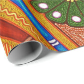 Kunst Oaxacas Mexiko mexikanische Stammes- Boho Geschenkpapier (Rolleneckpunkt)