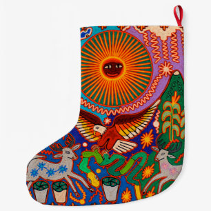 Kunst Oaxacas Mexiko mexikanische Stammes- Boho Großer Weihnachtsstrumpf