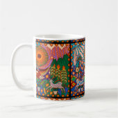 Kunst Oaxacas Mexiko mexikanische Stammes- Boho Kaffeetasse (Links)