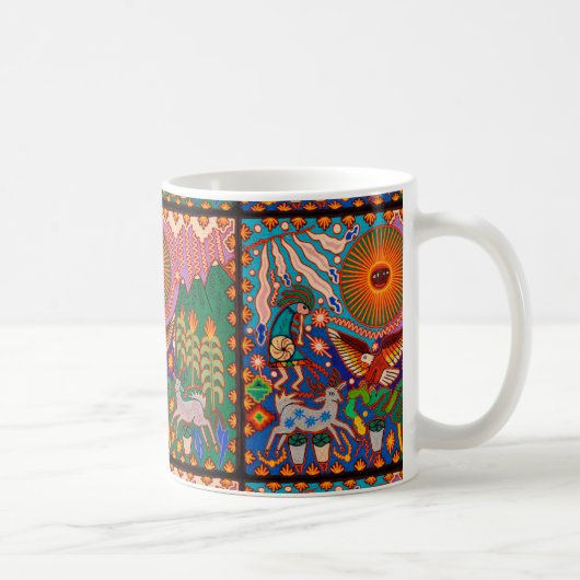 Kunst Oaxacas Mexiko mexikanische Stammes- Boho Kaffeetasse (Rechts)