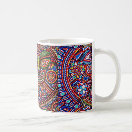 Kunst Oaxacas Mexiko mexikanische Stammes- Boho Kaffeetasse (Rechts)
