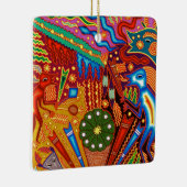 Kunst Oaxacas Mexiko mexikanische Stammes- Boho Keramikornament (Rechts)